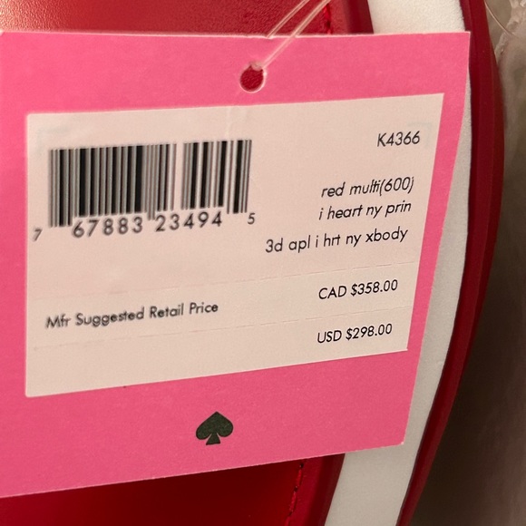 NWT - I Love NY X Kate Spade New York Big Apple Crossbody - Picture 5 of 14